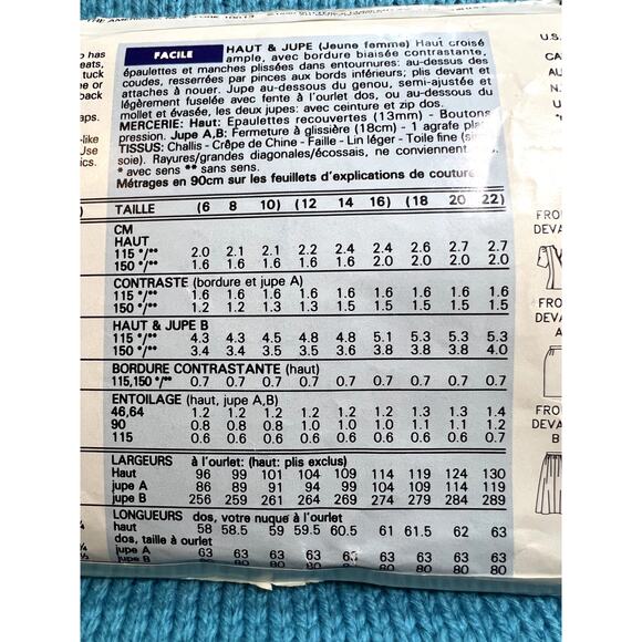 Butterick 4890 pattern suit blazer swing straight skirt size 6 8 10 - Picture 5 of 6